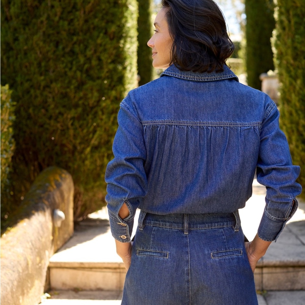 MAYE Classic Denim Button Down - Picture 4 of 11